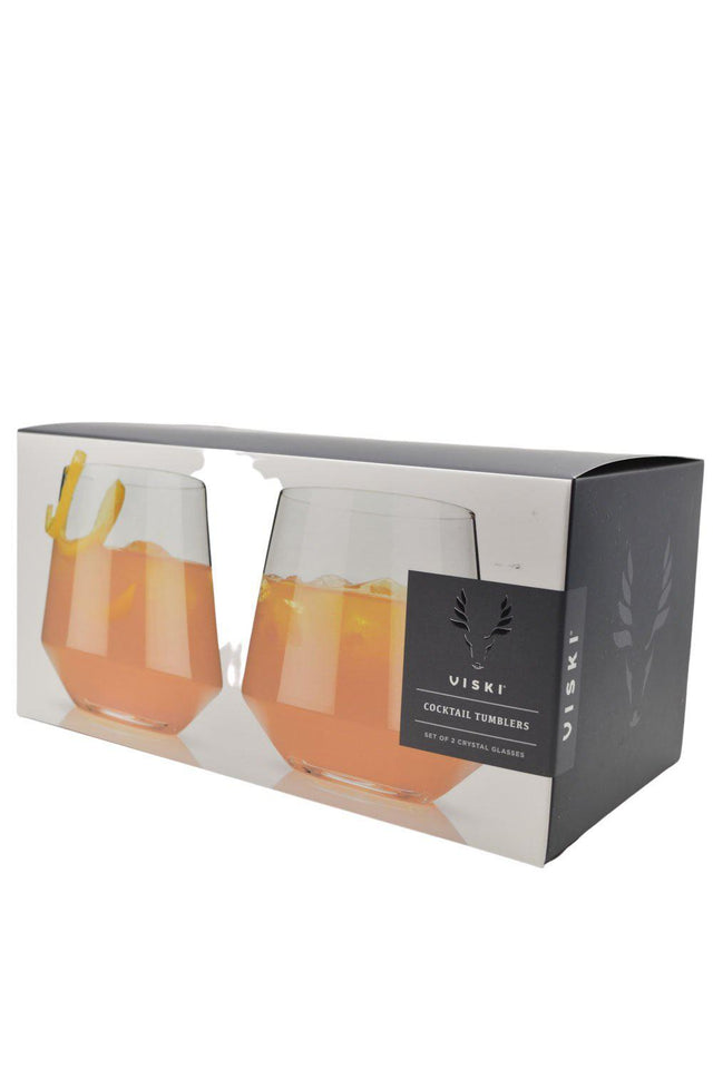 Bottle of Viski Angled Cocktail Tumblers Box of 2-Accessory-Flatiron SF