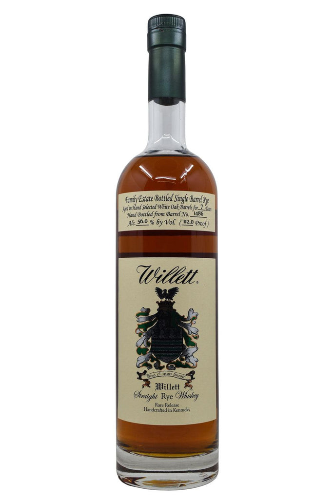 Bottle of Willett Family Estate Bottled Single-Barrel 7 Year Straight Rye Whiskey (112 proof)-Spirits-Flatiron SF