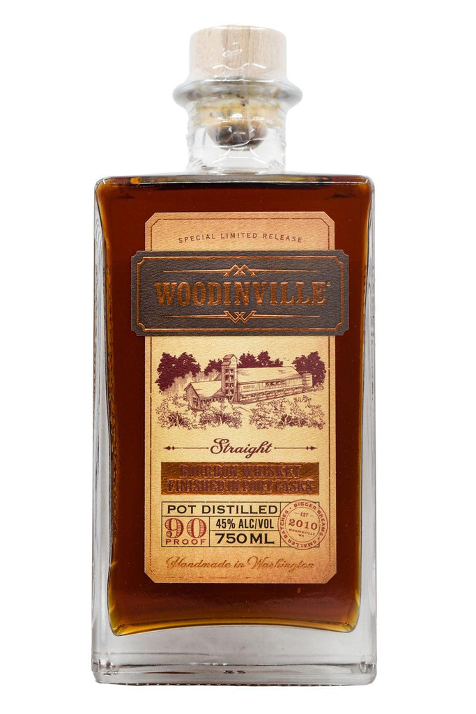 Bottle of Woodinville Port Cask Finished Straight Bourbon Whiskey-Spirits-Flatiron SF