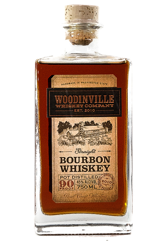 Bottle of Woodinville Washington Straight Bourbon-Spirits-Flatiron SF