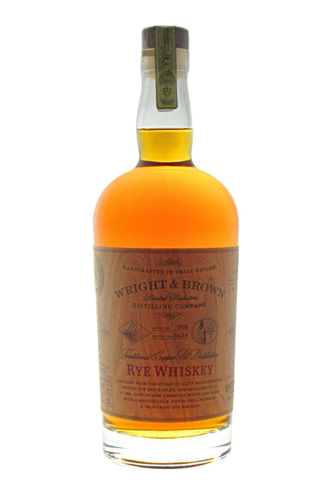 Bottle of Wright & Brown Rye Whiskey-Spirits-Flatiron SF